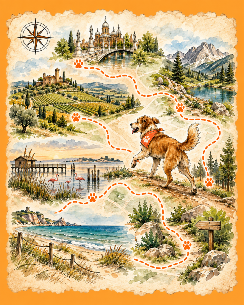 Scopri il territorio e la città con il tuo cane seguendo indizi, risolvendo piccoli enigmi cinofili e partecipando ad attività olfattive e giochi